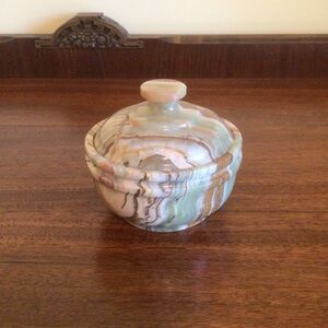 Marble Decorative Bowl with Lid